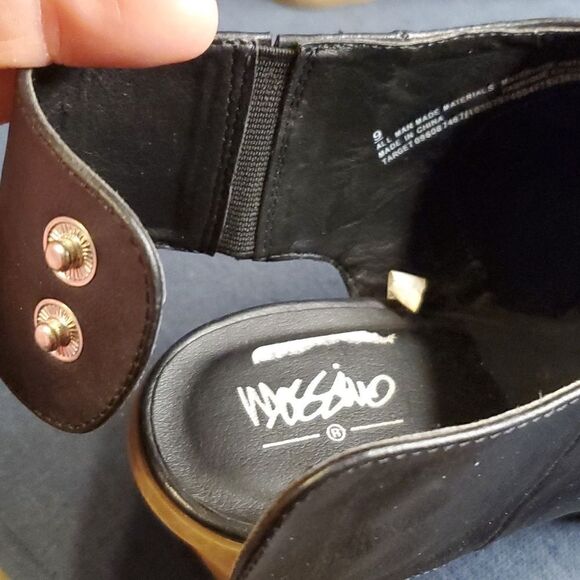 Womens Black MOSSIMO High Heel Open Toe Bootie mules - Picture 8 of 8